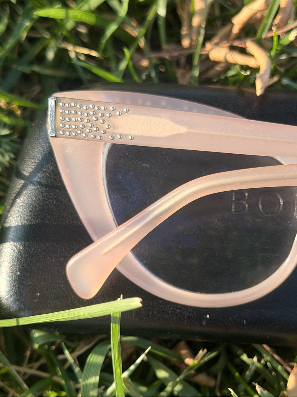 Rare BonLook Keiko Barbie Pink Studded Cat Eye Frames 51/19/145 - Picture 5 of 8